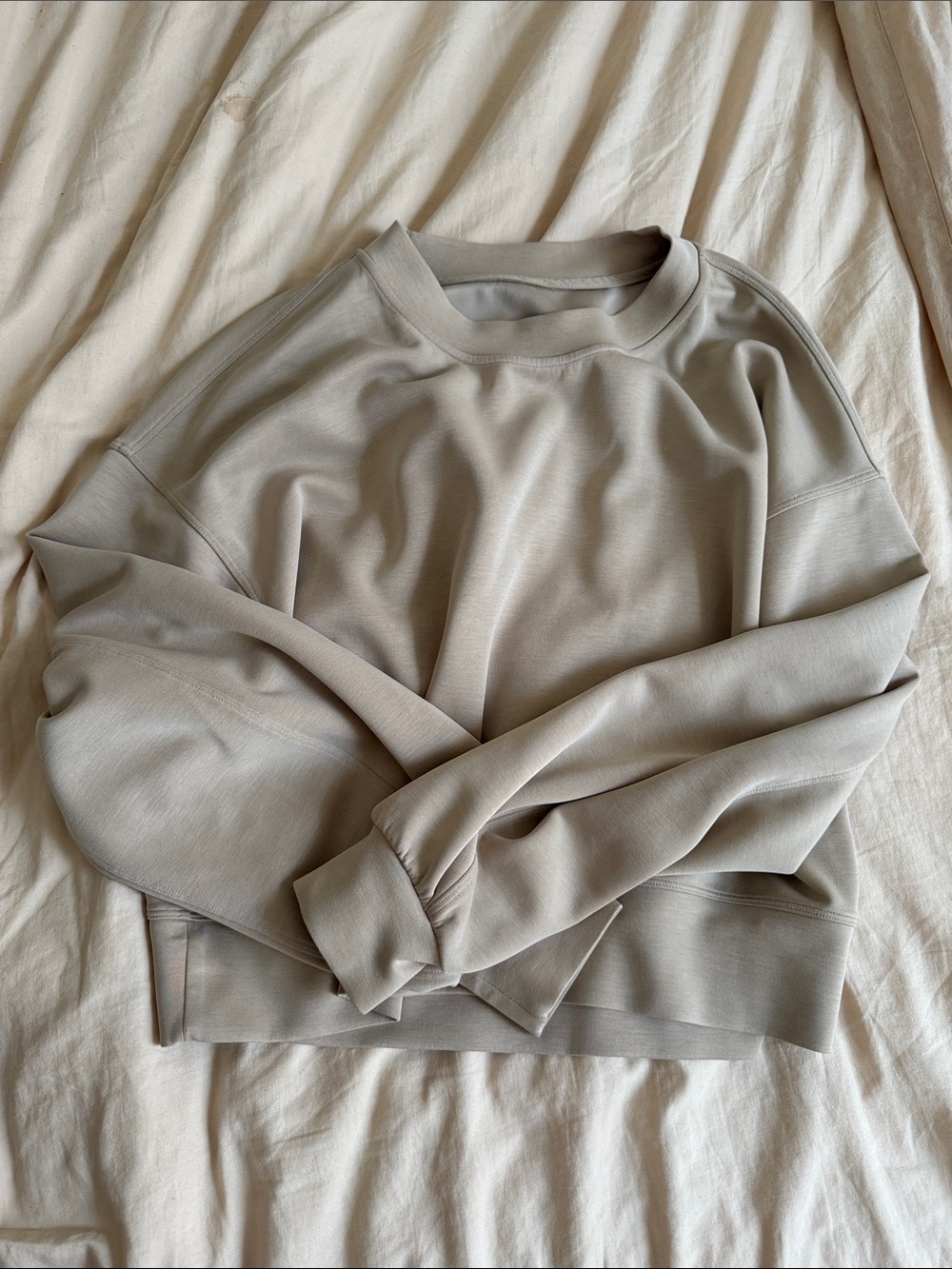 lululemon athletica Light Gray Crewneck Sweatshirt